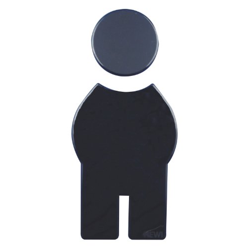 WC-Beschilderung "Mann" | Nylon | schwarz | Höhe: 150 mm | selbstklebend | 1 Stück von Hewi Heinrich Wilke