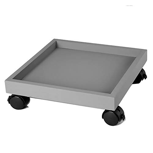 HEWXWX Pflanzenroller, Quadratische Blumenroller Mit Bremse Hochleistungs-Blumentopf Rollen Dolly Trolley Tray Mit UniversalräDern FüR Den Indoor Outdoor Hausgarten,Gray-20cm von HEWXWX