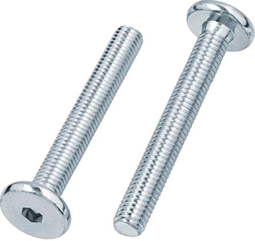 HEXATON Flachkopfschrauben mit Innensechskant M6 x 40 mm – Vollgewinde – 100 Stück – Stahl verzinkt – Möbelschrauben mit Flachkopf von HEXATON