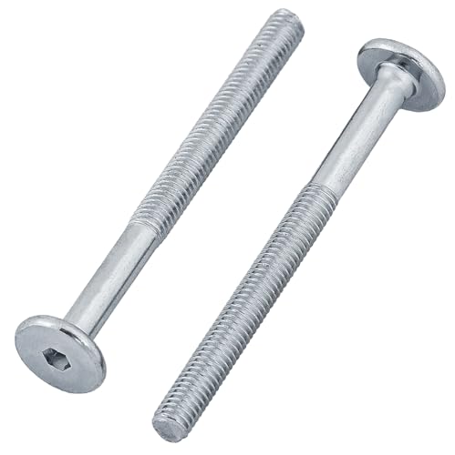 HEXATON Flachkopfschrauben mit Innensechskant M6 x 45 mm – Teilgewinde – 100 Stück – Stahl verzinkt – Möbelschrauben mit Flachkopf HEXATON Flachkopfschrauben mit Innensechskant M6 x 45 mm – Teilgewinde – 100 Stück – Stahl verzinkt – Möbelschrauben mit Flachkopf von HEXATON