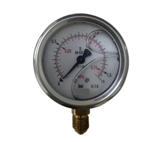 Differential Pressure Gauge EN837-1 213.53.063 0...1.6 Bar/0...0.16Mpa 63mm G1/4 Radial Transmitter For Factory Measurements, Industrial Applications, Etc von HEXEH