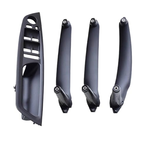 HEXEH Auto-Außentürgriffe Armlehne Aus Kohlefaser Für E70 E71 E72 X5 X6 2007–2014 Innentürgriff-Innenverkleidung Im Auto Pull-Trim-Abdeckung Türgriff(RHD Black 4Pcs) von HEXEH