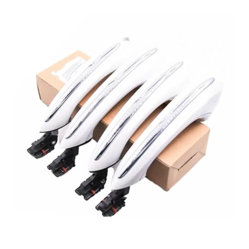 HEXEH Auto-Außentürgriffe Für F07 F10 F06 F11 F01 F03 F04 51217231931 51217231934 Autotürgriff Keyless Entry Front/Rear/Right/Left Pearl White Türgriff(1 set Pearl White) von HEXEH