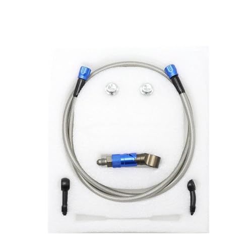 HEXEH Motorrad Bremsschlauch Adaptersatz Bremsleitung Schnelldemontage Bremsschlauchsatz CNC-Aluminiumlegierung Bremsleitung Öl Schnellverschluss Verbindungsgelenk Ölschlauch Bremse(Blue,1200mm) von HEXEH
