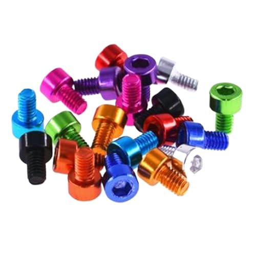 10 Stück Aluminiumkopfschrauben DIN912 M2 M2.5 M3 M4 M5 M6 Eloxierte bunte Aluminium-Innensechskant-Maschinenschrauben(Red,M2.5X8) von HEXHUASR