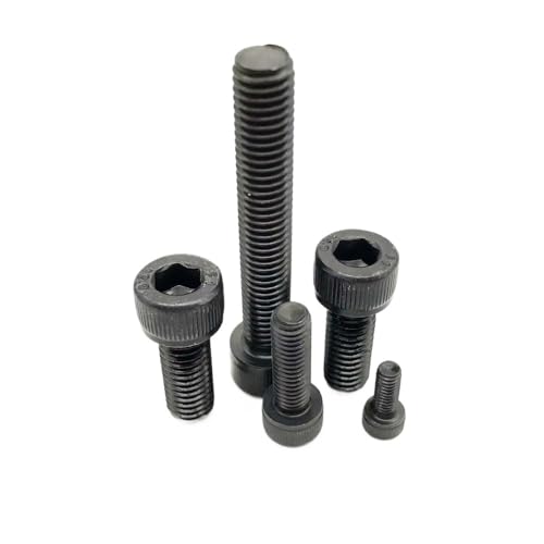 10 Stück M3 M4 M5 M6 M8 304 A2 Edelstahl Schwarz Klasse 12.9 Stahl DIN912 Sechskant Innensechskantschraube Schraube L=4-150mm(10mm) von HEXHUASR