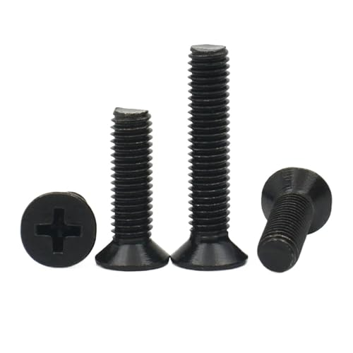 10 Stück Mini-Senkkopfschrauben aus schwarzem Kohlenstoffstahl M1 M1.2 M1.4 M1.6 M1.7 M2 M2.5 M3 M3.5 M4 M5(14mm) von HEXHUASR