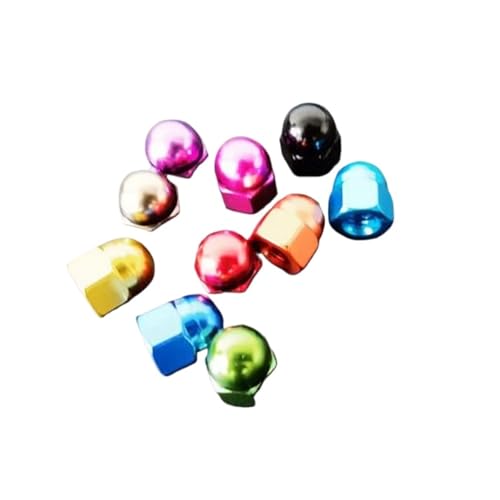 10 stücke aluminium Acorn Hutmutter M3 M4 M5 M6 bunte aluminium Dekorative Hutmuttern Kappen Abdeckungen(Gray,M5 10pcs) von HEXHUASR