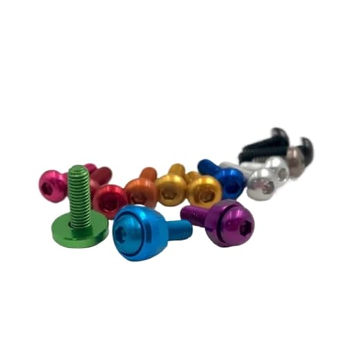 10 stücke aluminium knopfkopfschraube m2.5 M3 M4 M5 M6 bunte Aluminium innensechskantschraube(M3X5,Sliver) von HEXHUASR