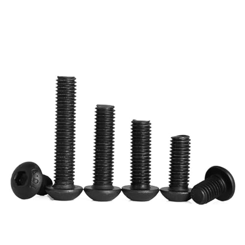10 teile/los Sechskantschraube M2 M2.5 M3 M4 M5 M6 M8 M10 Schwarze Linsenkopf-Innensechskantschraube Innensechskant-Rundkopfschrauben(3mm x10pcs,M2.5) von HEXHUASR