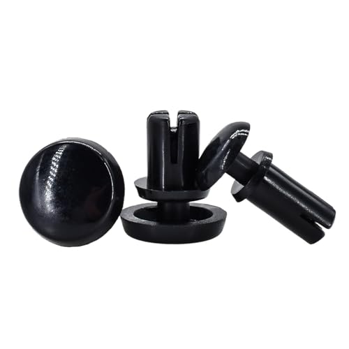 100/200 Stück R-Typ Nylonniete R2024-R6080 Weiß/Schwarz Clip PC Board Verschluss Push-Typ Nieten Kunststoff Expansion R-Typ Nieten(Black,100PCS_R5085) von HEXHUASR