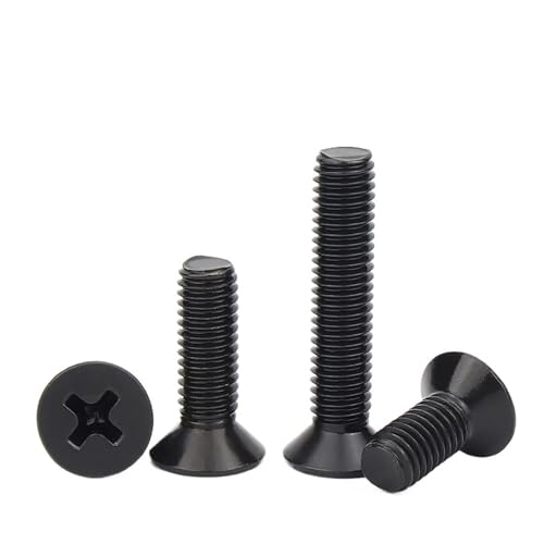 100 teile/los M1 M1.2 M1.4 M1.6 M1.7 M2 M2.5 M3 M3.5 M4 M5 KM Mini Kleine Schwarz Stahl KM Flache Senkkopfschraube Bolzen(25mm x100pcs) von HEXHUASR