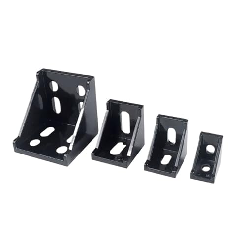 2-10 stücke 2017 2028 2040 3030 3060 4040 schwarz Ecke Halterung Armaturen Ecke Winkel Halterung Stecker(10pcs 4040) von HEXHUASR