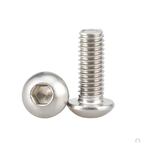 2-100 Teile/los ISO7380 M1.6 m2 m2.5 m3 m4 m5 m6 m8 M10 A2-70 Edelstahl 304 Innensechskant-Knopfschraube(X 30mm) von HEXHUASR