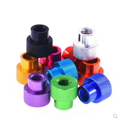2–5 Stück M3 M4 M5 M6 M8 Bunte Rändelmutter aus Aluminiumlegierung, handfest anziehen, for FPV RC-Autoteile, Hardware(Sliver,M3 5Pcs) von HEXHUASR
