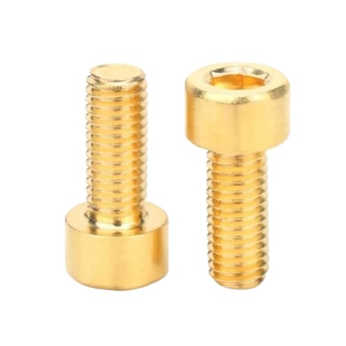 2-50 Stück DIN912 Messingschraube M2 M2.5 M3 M4 M5 M6 M8 M10 Innensechskantschrauben aus reinem Messing(4mm) von HEXHUASR