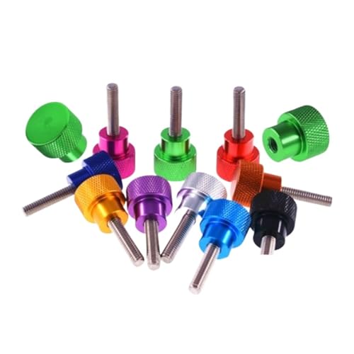 2 STÜCKE edelstahl rändelschraube M3 M4 m5 m6 * 6 bis 50mm Aluminium Rändelkopf Handfest Rändelschrauben(Orange,M4X6 2pcs) von HEXHUASR
