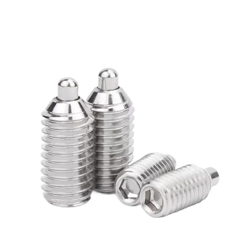 2 stücke Federstößel M3 M4 M5 M6 304 Edelstahl Innensechskantstift Gewindestift Grub Point Stellschraube Bolzen(M4x12-2mm-2pcs) von HEXHUASR