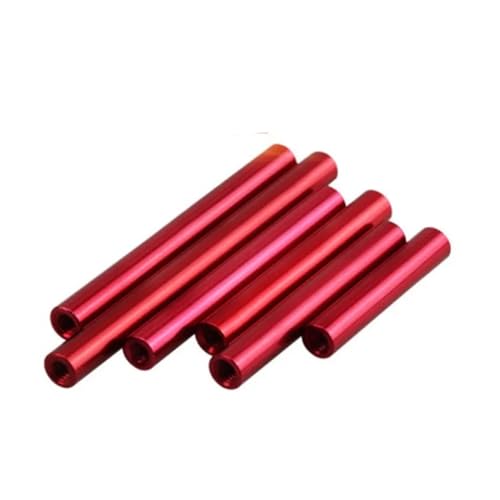 5-10 teile/los M2 m2.5 m3 m4 m5 rot schwarz sliver runde aluminium standoff Spalte stangen Runde Aluminium Spacer for RC multirotors(40mm) von HEXHUASR