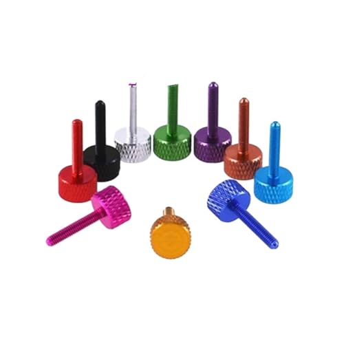 5-10 teile/los M3 M4 m5 m6 * 6/8/10/12/16/20 bunte aluminium gerändelt hand festziehen daumen schraube(Red colour,16mm,M3 10pcs) von HEXHUASR