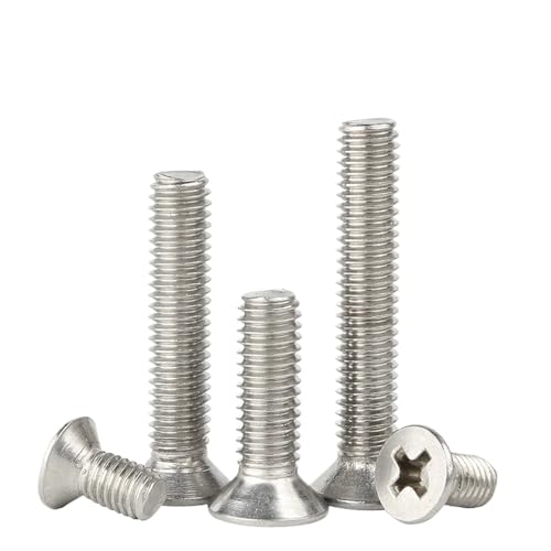 5–50 Stück M1 M1.2 M1.4 M1.6 M2 M2.5 M3 M3.5 M4 M5 M6 M8 304 Edelstahl Kreuzschlitzschrauben mit flachem Senkkopf(18mm) von HEXHUASR
