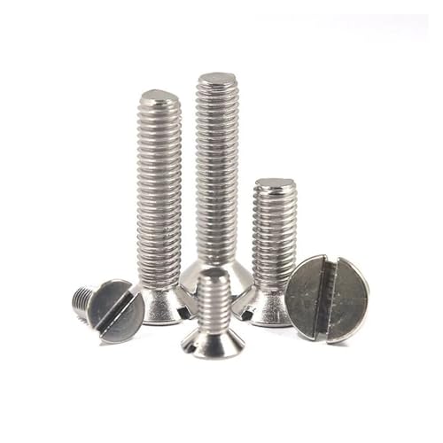 5–50 Stück M1.6 M2 M2.5 M3 M4 M5 M6 M8 Edelstahl 304 GB68 Metrisches Gewinde Schlitz Flach Senkkopf Maschinenschraube(4mm,M1.6 50pcs) von HEXHUASR