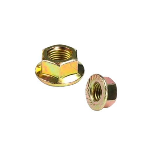 5 Stück Stahl der Güteklasse 10.9 mit farbigem Zink Feingewinde Flansch Sechskantmutter m10x1,25 m12x1,25 m14x1,5 m16x1,5 m18x1,5(M18x1.5 (5pcs)) von HEXHUASR