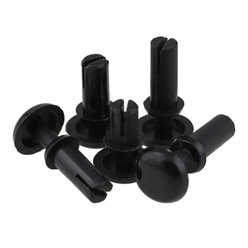 50-100 STÜCKE R2024-R6080 Schwarz/Weiß Schwarz Weiß Nylon Kunststoff R Typ Expansion Nietmutter Schnalle Clip PC Board Nietverschluss(Black,R2024-100pcs) von HEXHUASR