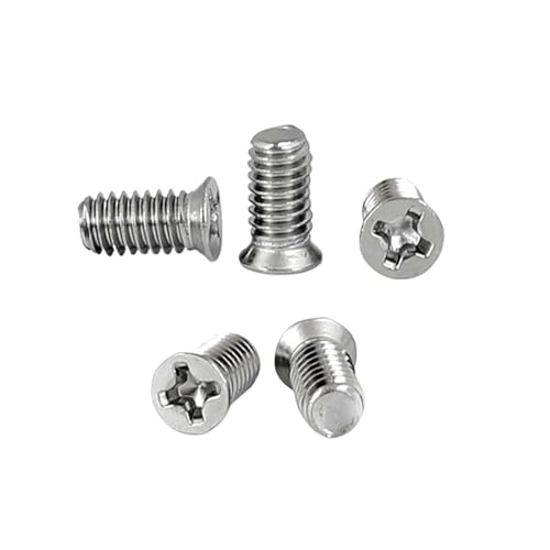 50 Stück M1.6 M2 M2.5 M3 M4 304 Edelstahl Nicht standardmäßige Kreuzschlitz-Senkkopfschraube mit kleinem Kopf(M2.5 (dk 4mm)) von HEXHUASR