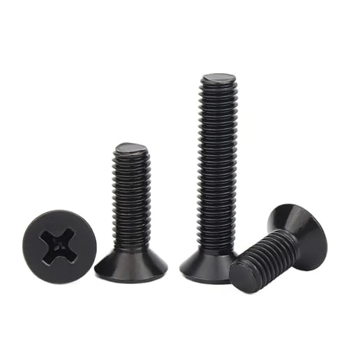 50 teile/los M1 M1.2 M1.4 M1.6 M1.7 M2 M2.5 M3 M3.5 M4 M5 KM Mini Kleine Schwarz Stahl KM Flache Senkkopfschraube Bolzen(16mm x50pcs) von HEXHUASR