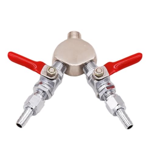 HEXHUASR 2-Wege-CO2-Splitter mit 5/16 Zoll Absperrventilen, Entwurfsgasverteiler, Verteiler, Homebrew-Regler HEXHUASR 2-Wege-CO2-Splitter mit 5/16 Zoll Absperrventilen, Entwurfsgasverteiler, Verteiler, Homebrew-Regler von HEXHUASR