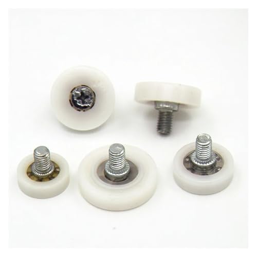 HEXHUASR 5 stücke Dokument Schublade Lager Pulley Schrank Moving Tür Kunststoff Pulley positionierung tiepigui Roller Rad schiebe möbel(MD 19mm) von HEXHUASR