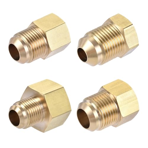 HEXHUASR Gas Flare Reducer Adapter 1/4 3/8 1/2 5/8 3/4 Weiblich SAE Auf 1/4 3/8 1/2 5/8 Männlich SAE 45 Messing Fitting Klimaanlage(3I4 to 3I8) von HEXHUASR