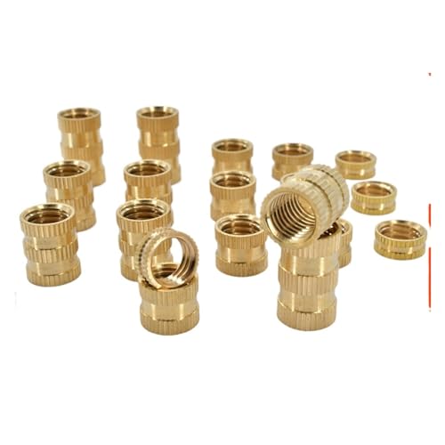 HEXHUASR M2 M2.5 M3 M4 M5 M6 M8 M10 Heißschmelz-Rändelgewinde-Einspritzmuttereinsatz 3D-Druck Messinggewinde Hitzeset Heißgerändelte Einbettungsmutter(M2.5 (OD4mm) 600PCS) von HEXHUASR