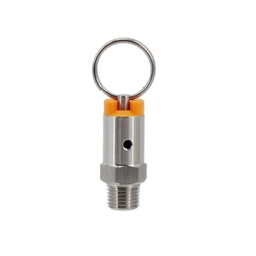 HEXHUASR Überdruckventil (PRV) mit 1/4 Zoll Außengewinde NPT Edelstahl 304 Homebrew Kegging Teile DIY Keg Komponente(Color:17 psi) von HEXHUASR