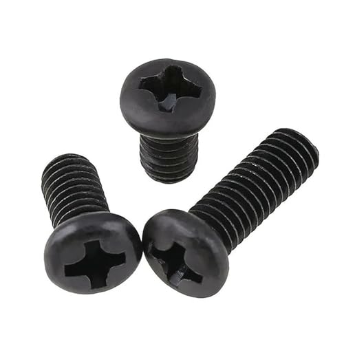 M1 M1.2 M1.4 M1.6 M1.7 M2 M2.5 Rundkopfschraube Schwarze Linsenkopfschrauben Elektronische Maschinenschrauben und -bolzen(M2.5x12-50pcs) von HEXHUASR