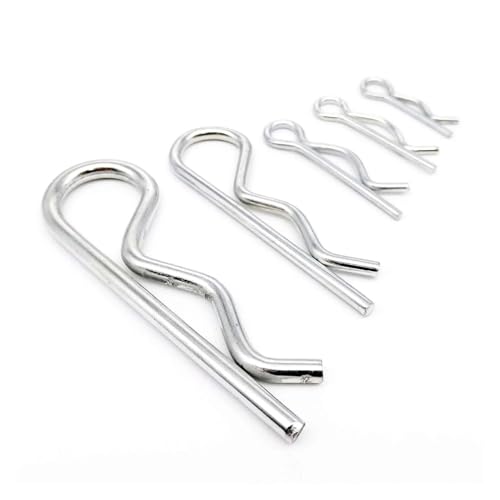 M1 M1.2 M1.6 M1.8 M2 M2.5 M3 M4 M5 M6 M7 Stahl R-Typ Federsplint Wellenform Split Clip Klemme Haar Traktorstift for Auto(1pc 4x85mm) von HEXHUASR