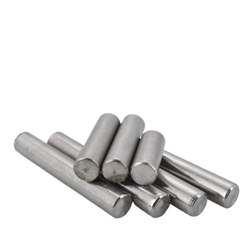 M1.5 M2 M2.5 M3 M4 M5 M6 M8 M10 M12 304 Edelstahl Zylindrischer Stift Flachkopf-Ortungsdübel Fester Schaft Vollstab GB119-Stift(10mm (10Pcs)) von HEXHUASR
