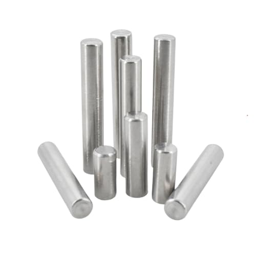 M1.5 M2 M2.5 M3 M4 M5 M6 M8 M10 M12 Zylindrischer Locat Pin 304 Edelstahl Metall Fix Shaft Lock Pin Rundstab Solide Dübelstange(10mm (100Pcs)) von HEXHUASR