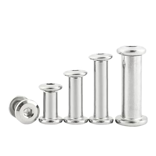 M3 M4 M5 M6 M8 M10 304 Edelstahl Flache Hex Innensechskantkopf Möbel Nietverbinder Einsatz Gelenkhülse Überwurfmutter(M10x50x13 x 2set) von HEXHUASR