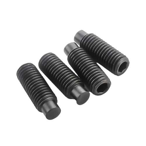 M3 M4 M5 M6 M8 M10 M12 Sechskant-Innensechskantschraube mit Gewindestift aus Stahl der Güteklasse 12.9 mit Zapfengreifer, konvexer Endbolzen DIN915(M5x16mm (10pcs)) von HEXHUASR