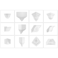 Eckstücke & Zwischenstücke PU Außenecke Innenecke Leistenzubehör stoßfest: Außenecke, E3002 - max. 165mm Diagonale von HEXIM PERFECT