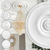 Stuckrosette aus pu, B3048 bis B3121 weiß - Deckenrosette Stuck Wanddeko Wohnzimmer: B3059 - ø 522mm - Hexim Perfect Stuckrosette aus pu, B3048 bis B3121 weiß - Deckenrosette Stuck Wanddeko Wohnzimmer: B3059 - ø 522mm - Hexim Perfect von HEXIM PERFECT