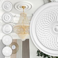 Hexim Perfect - Stuckrosette aus pu, B3048 bis B3121 weiß - Deckenrosette Stuck Wanddeko Wohnzimmer: B3081 - ø 559mm Hexim Perfect - Stuckrosette aus pu, B3048 bis B3121 weiß - Deckenrosette Stuck Wanddeko Wohnzimmer: B3081 - ø 559mm von HEXIM PERFECT