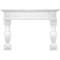 Kaminkonsole aus pu - Deko Kaminumrandung weiß, Kaminsims Wohnzimmer K3005: Modell 2 von HEXIM PERFECT