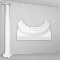 Hexim Perfect - Säulen und Halbsäulen rund glatt Stuck 203mm Auswahl N3020: Halbrund, Basis von HEXIM PERFECT