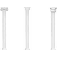 Hexim Perfect - Säulen und Halbsäulen rund glatt Stuck Auswahl 180mm N3218: Halbrund, Basis von HEXIM PERFECT