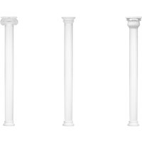 Säulen und Halbsäulen rund kanneliert Stuck Auswahl 180mm N3318: Rund, Kapitell - Modell 3 von HEXIM PERFECT