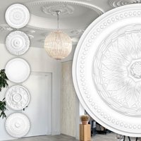 Hexim Perfect - Stuckrosette aus pu, B2016 bis B3046 weiß - Deckenrosette Stuck Wanddeko Wohnzimmer: B3005 - ø 400mm Hexim Perfect - Stuckrosette aus pu, B2016 bis B3046 weiß - Deckenrosette Stuck Wanddeko Wohnzimmer: B3005 - ø 400mm von HEXIM PERFECT