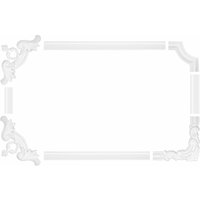 Hexim Perfect - Wand- und Deckenumrandung Fries Stuck Rahmen stoßfest AD390:Segment AD390-12 140 x 140 x 20 mm von HEXIM PERFECT